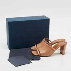 Pre Owned حذاء مولز مالون سولييه نوره جلد أخضر مقاس 37.5