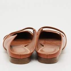 Pre Owned Malone Souliers Maureen Size 37.5 Brown Leather Mules