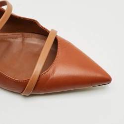 Pre Owned Malone Souliers Maureen Size 37.5 Brown Leather Mules