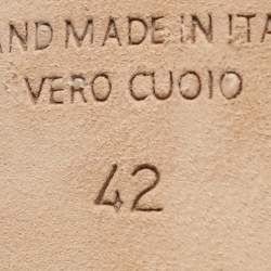 Pre Owned Malone Souliers Maureen Size 42 Silver/Gold Leather Pumps