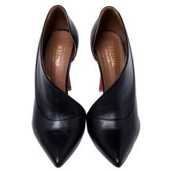 Pre Owned Malone Souliers Black Leather Pumps Size 37.5