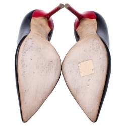 Pre Owned Malone Souliers Black Leather Pumps Size 37.5