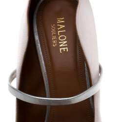 Pre Owned Malone Souliers Pink Moire Fabric Maureen Pointed Toe Pumps Size 39