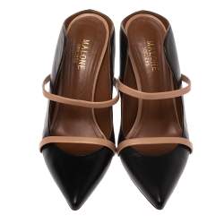 Pre Owned حذاء سلايد مالون سولييه ماورين جلد أسود مقاس 37