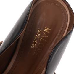 Pre Owned حذاء سلايد مالون سولييه ماورين جلد أسود مقاس 37