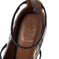 Pre Owned Malone Souliers Multicolor Python Robyn Ankle Strap Pumps Size 37