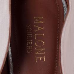مملوكة مسبقًا Malone Souliers Pink Canvas Maureen Pointed Toe Pumps Size 37