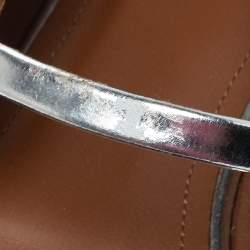 Pre Owned Malone Souliers Metallic Gold Leather Maureen Ballet Flats Size 38.5