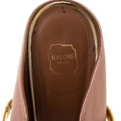 مملوكة مسبقًا حذاء سلايد مالون سولييه ماورين مقدمة مدببة سويدي رصاصي داكن و حواف جلد فضي مقاس 39