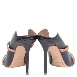 Pre Owned Malone Souliers Black Leather Maureen Pointed Toe Mules Size 39