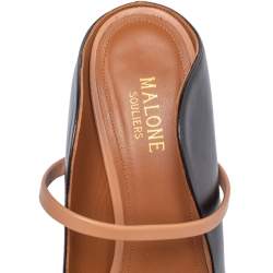 Pre Owned Malone Souliers Black Leather Maureen Pointed Toe Mules Size 39