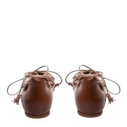 Pre Owned حذاء سلايد مالون سولييه ملتف علي الكاحل جلد سافانا بني مقاس 41