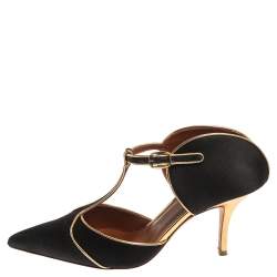 مملوكة مسبقًا صندل مالون سولييه "ايموغين 100" ساتان أسود مقاس 37.5