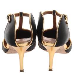 مملوكة مسبقًا صندل مالون سولييه "ايموغين 100" ساتان أسود مقاس 37.5