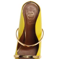 Pre Owned Malone Souliers Yellow Leather Maureen Mules Size 38