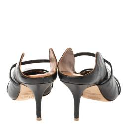 Pre Owned حذاء مولز مالون سولييه مقدمة مدببة ماروين جلد نقش تمساح أسود مقاس 39