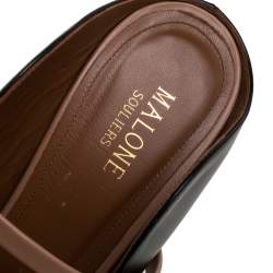 Pre Owned Malone Souliers Black Leather Maureen Pointed Toe Mule Size 38.5