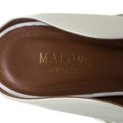 Pre Owned حذاء سلايد مالون سولييه "ماورين" مقدمة مدببة جلد كريمي مقاس 40