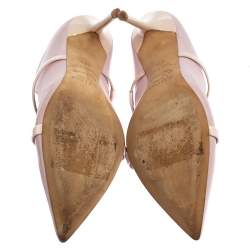 Pre Owned Malone Souliers Light Purple Leather Maureen Sandals Size 38.5