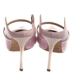Pre Owned Malone Souliers Light Purple Leather Maureen Sandals Size 38.5