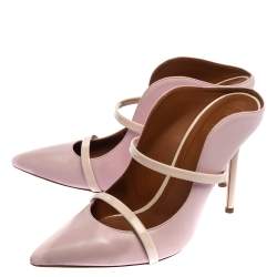 Pre Owned Malone Souliers Light Purple Leather Maureen Sandals Size 38.5