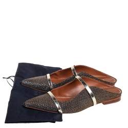 Pre Owned حذاء فلات مالون سولييه مورين قماش لوريكس غليتر متعدد الألوان مقدمة مدببة مقاس 38