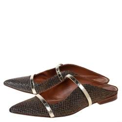 Pre Owned حذاء فلات مالون سولييه مورين قماش لوريكس غليتر متعدد الألوان مقدمة مدببة مقاس 38