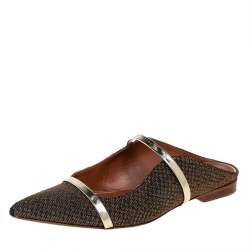 Pre Owned حذاء فلات مالون سولييه مورين قماش لوريكس غليتر متعدد الألوان مقدمة مدببة مقاس 38