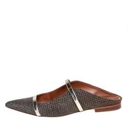 Pre Owned حذاء فلات مالون سولييه مورين قماش لوريكس غليتر متعدد الألوان مقدمة مدببة مقاس 38