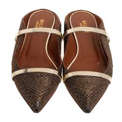 Pre Owned حذاء فلات مالون سولييه مورين قماش لوريكس غليتر متعدد الألوان مقدمة مدببة مقاس 38