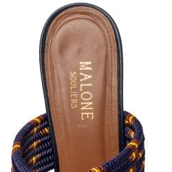 ممل وكة مسبقًا Malone Souliers Gold Leather And Canvas Maisie Sandals Size 38.5