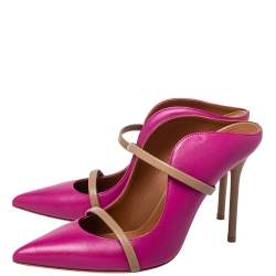 Pre Owned Malone Souliers Pink /Beige Leather Maureen  Pumps Size 40.5