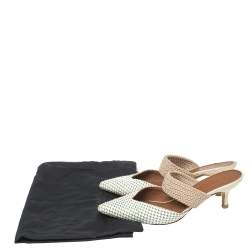 مملوكة مسبقًا Malone Souliers Multicolor Woven Raffia Maisie Sandals Size 36