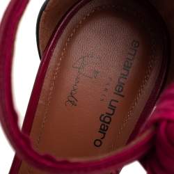 Pre Owned Malone Souliers Multicolor Leather and Glitter Mesh Ankle Bow D' Orsay Pumps Size 37