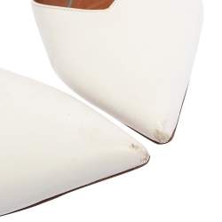 مملوكة مسبقًا حذاء فلات مالون سولييه مايزي جلد أبيض/أزرق مقاس 39