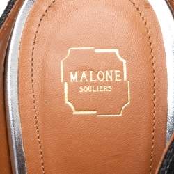 Pre Owned Malone Souliers Black Denim Mara Mule Sandals Size 41.5