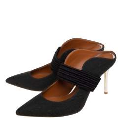 Pre Owned Malone Souliers Black Denim Mara Mule Sandals Size 41.5