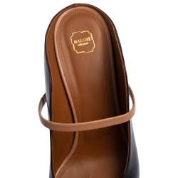 Pre Owned Malone Souliers Black Leather Maureen Pointed Toe Mules Size 41