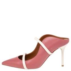 مملوكة مسبقًا Malone Souliers Pink Leather Maureen Mule Sandals Size 39