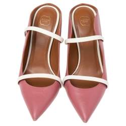 مملوكة مسبقًا Malone Souliers Pink Leather Maureen Mule Sandals Size 39
