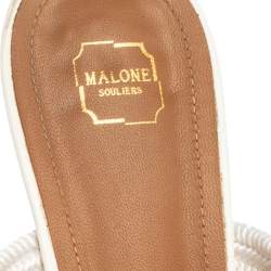Malone Souliers White Leather Maisie Mule Sandals Size 41