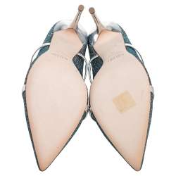 Pre Owned صندل مول مالون سولييه ماورين قماش لوركس ميتاليك مقاس 41