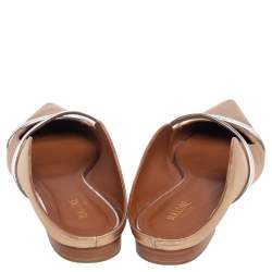 مملوكة مسبقًا حذاء فلات مالون سولييه ماورين جلد ذهبي مقاس 40.5