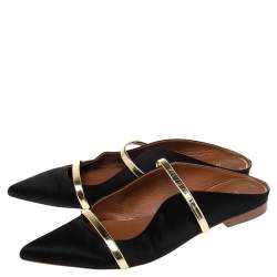 Pre Owned حذاء فلات مالون سولييه مورين ساتان أسود مقاس 40