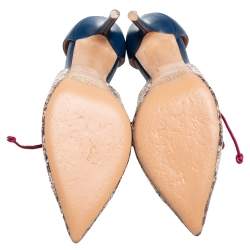 Pre Owned حذاء بوت مالون سولييه مونتانا جلد أسود مقدمة مدببة برباط مقاس 41