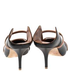 Pre Owned Malone Souliers Black Leather Maureen Pumps Size 37.5