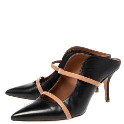 Pre Owned Malone Souliers Black Leather Maureen Pumps Size 37.5