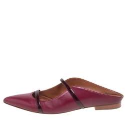 مملوكة مسبقًا حذاء سلايد مالون سولييه مورين جلد بنفسجي مقاس 40