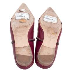 مملوكة مسبقًا حذاء سلايد مالون سولييه مورين جلد بنفسجي مقاس 40