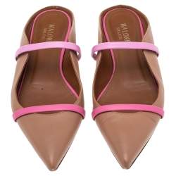 مملوكة مسبقًا حذاء مول مالون سولييه فلات مورين جلد وردي/ بني مقاس 37